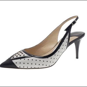 Jimmy Choo Dutch Pointed Toe Studded Slingback